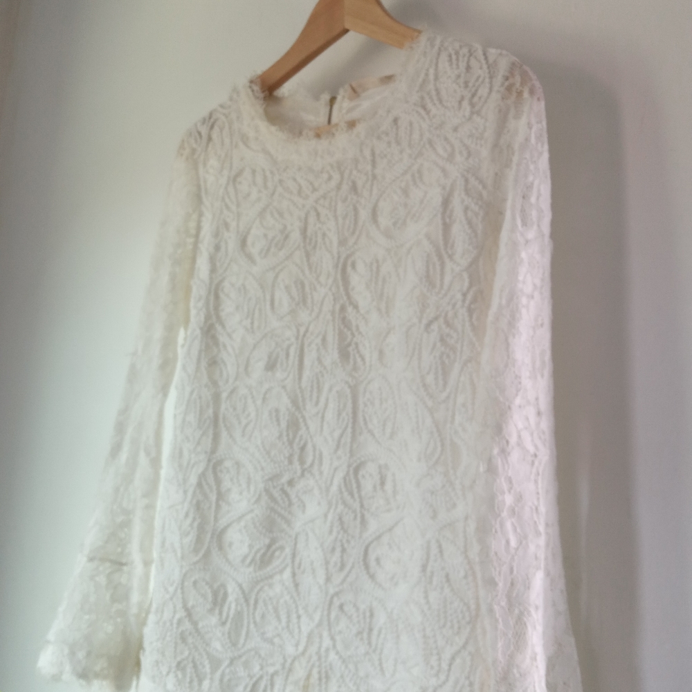 Soft Sorroundings M Lace Crochet Top - Picture 8 of 10